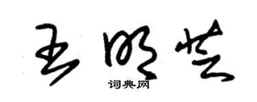 朱錫榮王明芝草書個性簽名怎么寫