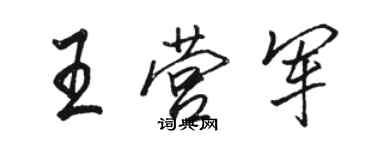 駱恆光王營軍行書個性簽名怎么寫