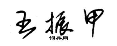 朱錫榮王振甲草書個性簽名怎么寫