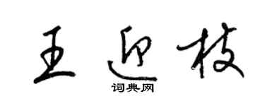 梁錦英王迎枝草書個性簽名怎么寫