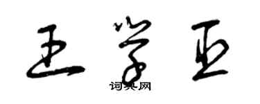 曾慶福王學臣草書個性簽名怎么寫