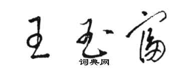 駱恆光王玉富草書個性簽名怎么寫