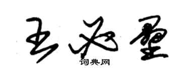 朱錫榮王必壘草書個性簽名怎么寫