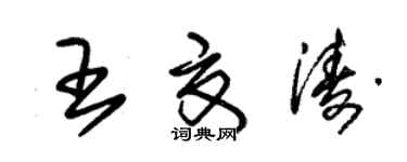 朱錫榮王夏濤草書個性簽名怎么寫