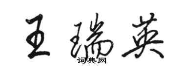 駱恆光王瑞英行書個性簽名怎么寫