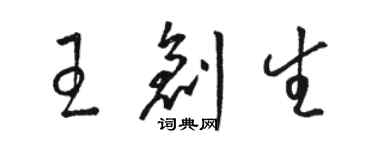 駱恆光王創生草書個性簽名怎么寫