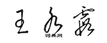 駱恆光王水霞草書個性簽名怎么寫