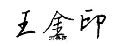 王正良王金印行書個性簽名怎么寫
