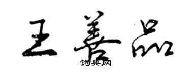 曾慶福王善品行書個性簽名怎么寫