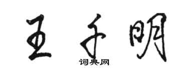 駱恆光王千明行書個性簽名怎么寫