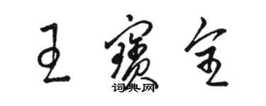 駱恆光王寶全草書個性簽名怎么寫