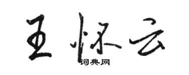 駱恆光王懷雲行書個性簽名怎么寫