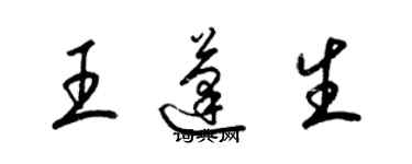 梁錦英王蓬生草書個性簽名怎么寫