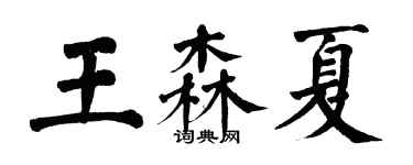 翁闓運王森夏楷書個性簽名怎么寫