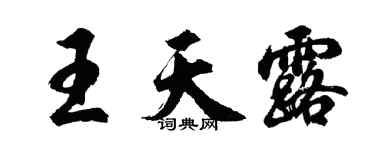 胡問遂王天露行書個性簽名怎么寫