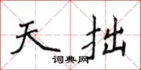 侯登峰天拙楷書怎么寫