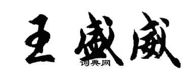 胡問遂王盛威行書個性簽名怎么寫