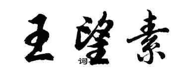 胡問遂王望素行書個性簽名怎么寫