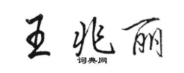 駱恆光王兆麗行書個性簽名怎么寫