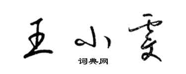 梁錦英王小雯草書個性簽名怎么寫