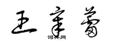 曾慶福王章蕾草書個性簽名怎么寫