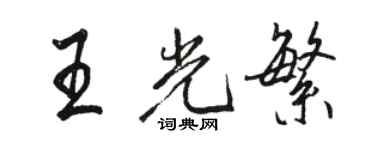 駱恆光王光繁行書個性簽名怎么寫
