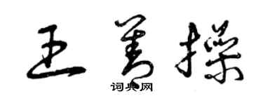 曾慶福王善操草書個性簽名怎么寫