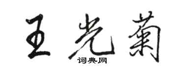 駱恆光王光菊行書個性簽名怎么寫