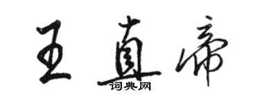 駱恆光王直帝行書個性簽名怎么寫