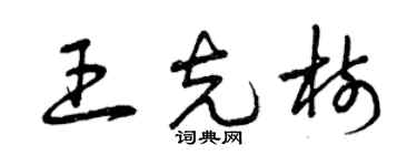 曾慶福王克樹草書個性簽名怎么寫