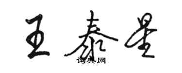 駱恆光王泰星行書個性簽名怎么寫