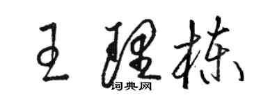 駱恆光王理棟草書個性簽名怎么寫