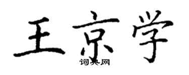 丁謙王京學楷書個性簽名怎么寫