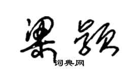 朱錫榮梁穎草書個性簽名怎么寫