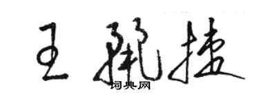 駱恆光王麗捷草書個性簽名怎么寫