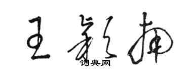 駱恆光王穎南草書個性簽名怎么寫