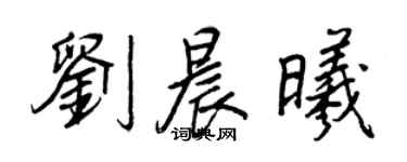 王正良劉晨曦行書個性簽名怎么寫