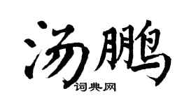 翁闓運湯鵬楷書個性簽名怎么寫