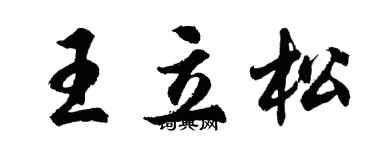 胡問遂王立松行書個性簽名怎么寫