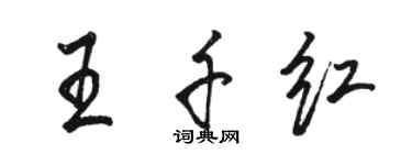 駱恆光王千紅行書個性簽名怎么寫