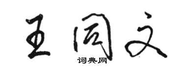 駱恆光王同文行書個性簽名怎么寫