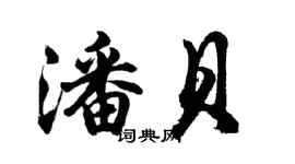 胡問遂潘貝行書個性簽名怎么寫