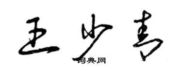 曾慶福王少青草書個性簽名怎么寫