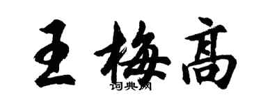 胡問遂王梅高行書個性簽名怎么寫