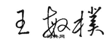 駱恆光王敏朴草書個性簽名怎么寫