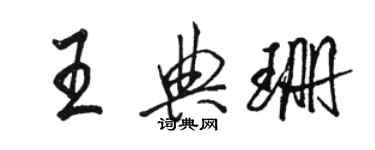 駱恆光王典珊行書個性簽名怎么寫