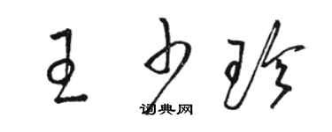 駱恆光王少珍草書個性簽名怎么寫