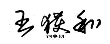 朱錫榮王獲和草書個性簽名怎么寫