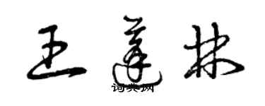 曾慶福王蓬林草書個性簽名怎么寫