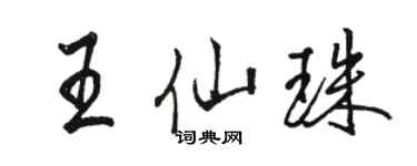 駱恆光王仙珠行書個性簽名怎么寫